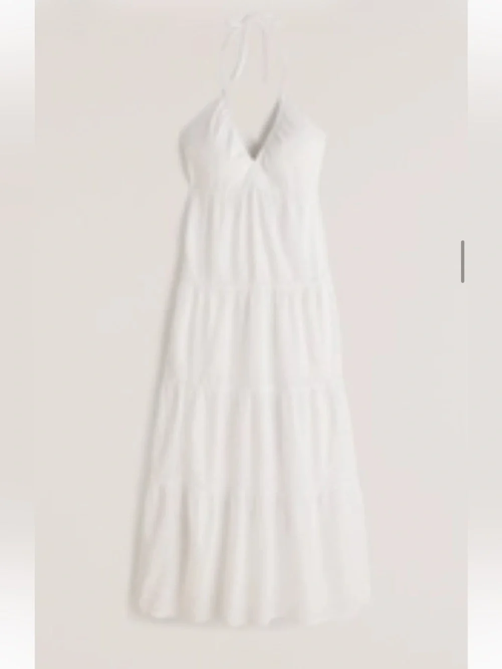 Women's Low-Cut Halter Tiered Maxi Dress